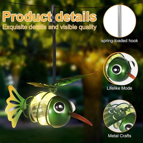 Hummingbird Solar Hanging Lantern – Waterproof Outdoor Garden Decor Light for Patio