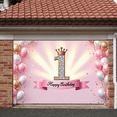 thumbnail image 4 of Pink Theme 1st Birthday Banner Gold Crown  Display Glitter Number 1 Princess Style Sparkle Celebration Banner for 1st Birthday Party Baby Girl Celebration Photo Shoot Backdrop, 4 of 8