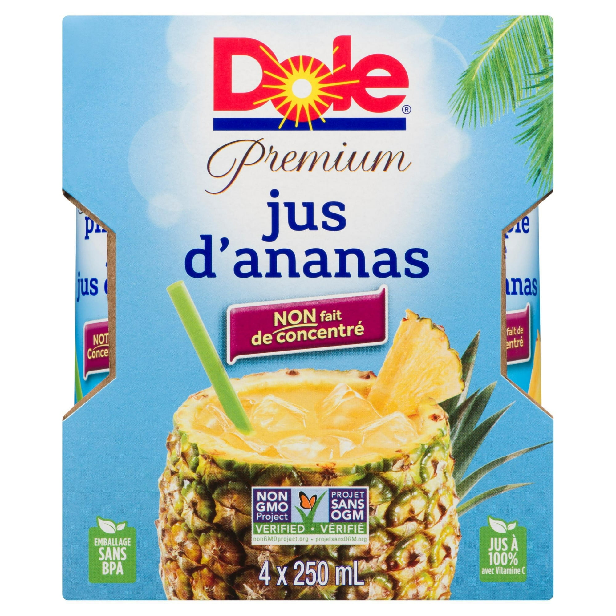 Dole Pineapple Juice, 4X240mL