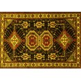 thumbnail image 1 of Ahgly Company Machine Washable Indoor Rectangle Persian Yellow Traditional Area Rugs, 2' x 5', 1 of 4