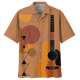 thumbnail image 5 of Camisa hawaiana con estampado 3D de guitarra colorida para hombre, blusa de verano de manga corta con estampado de instrumentos musicales y solapa con botones, 5 of 5
