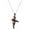 A, variant on Gothic Fashion Red Rose Cross Pendant Necklace for Women Vintage Alloy Thorn Rose Clavicle Chain Choker Jewelry Birthday Gift