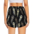 thumbnail image 3 of Picia Jellyfish Pattern Women's 2 in 1 Athletic Running Shorts High Waisted Workout Casual Gym Sweat Shorts with Comfy Liner Zipper Pockets-XX-Large, 3 of 9