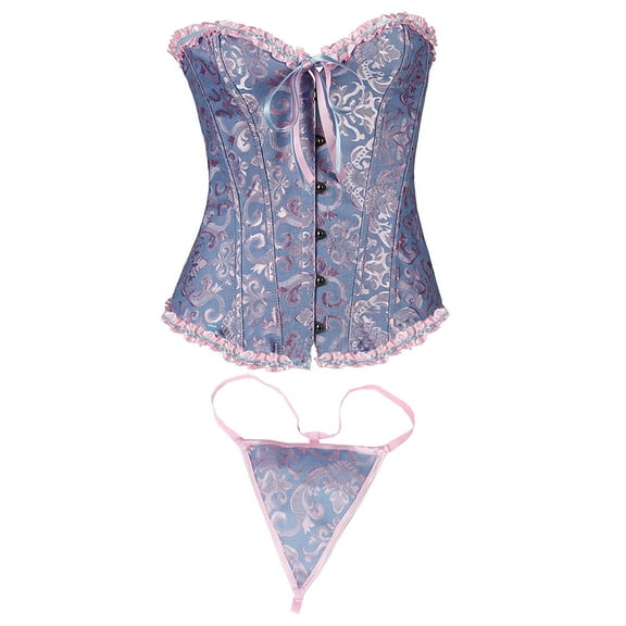 AOOCHASLIY Shapewear for Women Clearance Womens Sexy Vintage Gothic Party Floral Lace Up Slim Corset Bustier Tube Top