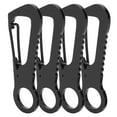 thumbnail image 1 of 4pcs Stainless Steel Carabiner Multi‑Function D‑Ring Outdoor Climbing Quick Hanging Buckle for Bottle Opener Key StorageBlack, 1 of 14