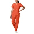 thumbnail image 1 of Sivvan Women's Scrub Set, Mock Wrap Top & Multi Pocket Cargo Pants, Available in 15 Colors, 1 of 6