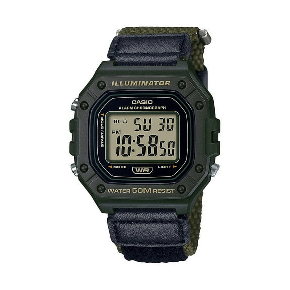 Casio Men's Velcro Band Digital Watch W218HB-3AV