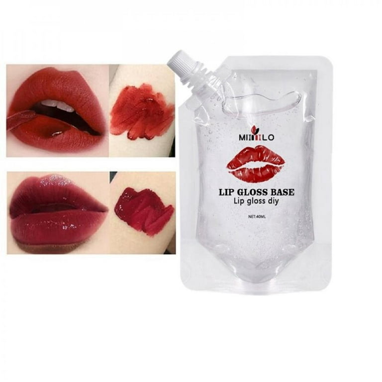 40ml Clear Lip Gloss Base Oil Nonstick DIY Lipstick Raw Material Gel Shiny  2023