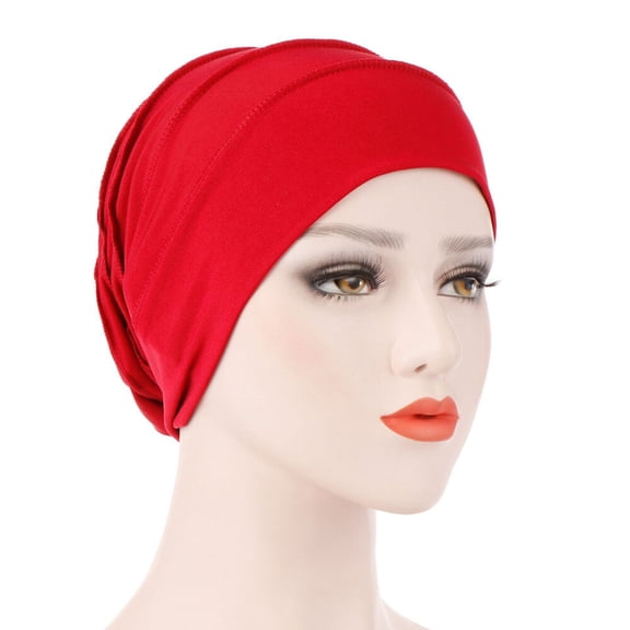 Women Slouchy Beanie Turban Head Wrap Caps Women Solid Color India Style Hats