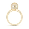 thumbnail image 2 of ANGARA Solitaire Golden South Sea Cultured Pearl Bypass Ring in 14K Yellow Gold for Women | June Birthstone, Birthday, Anniversary, Jewelry Gift for Women | Pearl Ring, 2 of 8