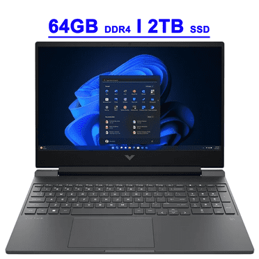 HP Victus 15.6 inch FHD 144Hz Gaming Laptop Intel Core i5-13420H NVIDIA GeForce RTX 4050 6GB - 64GB DDR4 2TB SSD Mica Silver (2024)