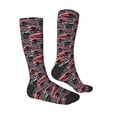 thumbnail image 3 of Picia Women Crew Soft Moisture-wicking Socks Red And Blue Cars Pattern Design Cotton Socks, One Size fit All, 3 of 9