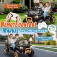 thumbnail image 4 of POWANLI 24V Ride on Toys Truck with 2.4G Remote Control,2 Seater Kids Electric Car with 4 wheels, USB, MP3, Bluetooth, LED Lights, Horn for Girls Boys Kids 3-8, Black, 4 of 10