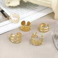 thumbnail image 6 of DESIGNICE 5Pcs/Lot Vintage Gold Color Leaves Ear Cuff Non-Piercing Fake Cartilage Clip Earrings For Women Men Creative Trend Jewelry, 6 of 7