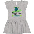 thumbnail image 3 of Inktastic Port St. Lucie, Florida Happy Sea Turtle Girls Baby Dress, 3 of 5