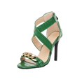 thumbnail image 2 of Zapatos de mujer Sandalias con cremallera en la espalda Tacón súper alto Peep Toe Cadena de moda Casual Correas cruzadas Stilettos Wmkox8yii  hfjk4198, 2 of 6
