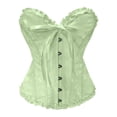 thumbnail image 3 of VISALY Corset Tops Women's Overbust Bustier Corset Boby Shapers Flower Printed Bouquet Waist Tight Body Shaping Beauty Underwear Light Green Xxl, 3 of 6