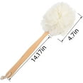 thumbnail image 6 of Trianu Loofah on a Stick, Loofah Back Scrubber for Shower, Bath Sponge with Handle, PE Soft Mesh Luffas, Exfoliating Luffa for Men and Women, White, 6 of 8