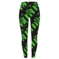 thumbnail image 5 of UVEASISHA High Waisted Workout Pants Slim Fit Plaid Printed Leggings Shamrock Irish Green Yoga Pant Tummy Control St Patricks Day Active Tights Green XXL, 5 of 6