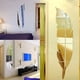thumbnail image 3 of Espejo acrílico de pared con diseño de pluma extraíble, moderno, dorado, 3 of 4