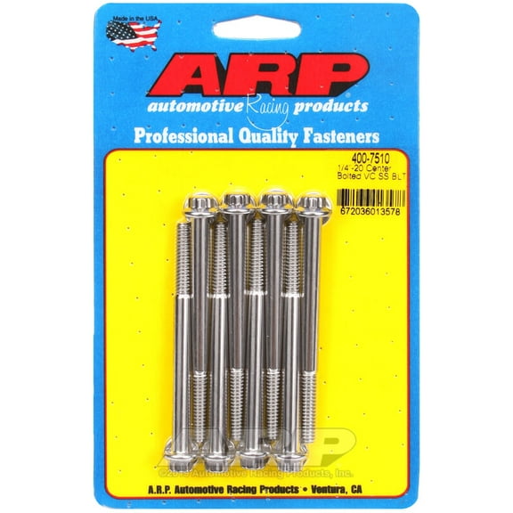 ARP 400-7510 SS 1/4-20 Center Bolted Valve Cover Bolt Kit