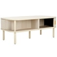 thumbnail image 2 of SAFAVIEH Tealla Modern 2 Door Wood Coffee Table, Bleached White/Gold, 2 of 10