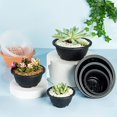thumbnail image 2 of HLONK Plastic Flower Pot 6 Pcs Succulent Plant Desktop Ornament Seedling Pots Round Shallow, 2 of 6