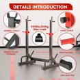 Adjustable Squat Rack, Barbell Rack, Bench Press 550 LBS Max Load Multi ...