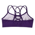 thumbnail image 4 of iEFiEL Girls Criss Cross Back Tank Bra Tops Crop Top for Ballet Dance Workout Purple 12, 4 of 7