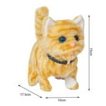 thumbnail image 4 of PENGXIANG Chat en Peluche Électrique Simulé Miaulement Marche Queue Wagging Mignon Chaton Peluches Compagnon Apaiser Jouet Simulation Animal de Compagnie Peluche Chaton Électrique Garçons Filles Jouet, 4 of 11