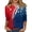 Red, variant on 4Th of July Womens Summer Tops 250th Birthday Print Crew Neck Vacation Fashion Tee 2026 Casual 3/4 Sleeve Loose Fit T Shirts