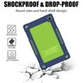 thumbnail image 4 of SOATUTO for Walmart Onn 11.6 Pro Tab Case ; for Walmart Onn 11.6 Pro Manufacturer Part Number 100043279 Heavy Duty Tbalet Case Cover with Kickstand / Shoulder Strap Kids Friendly Cover - Navy+Green, 4 of 6