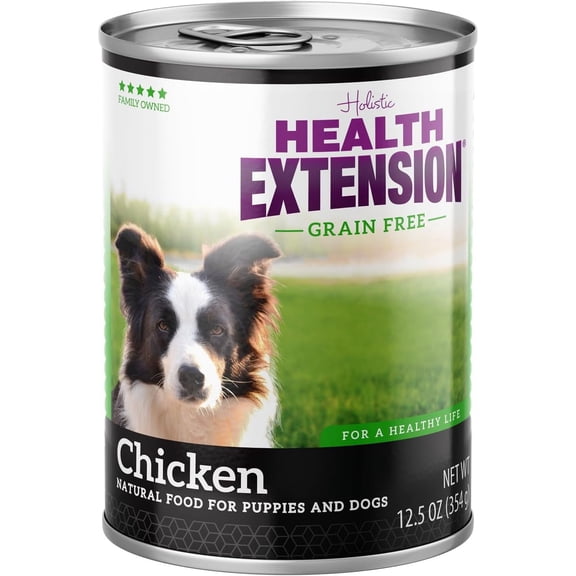 Health Extension Wet Dog Food 95% Chicken Recipe (12.5oz)| All Life Stages | For Sensitive Stomachs | Non GMO | 100% Satisfaction Guaranteed