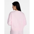 thumbnail image 3 of No Boundaries Boxy Fleece Sweatshirt, Midweight, Women's XXS-XXL, 3 of 5