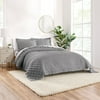 Gap Home Washed Frayed Edge Organic Cotton Quilt, King, Charcoal