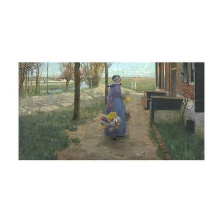 Dutch Flour - Flower Girl in Holland, 1887 Print Wall Art By George Hitchcock