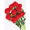 10PCS Artificial Roses Flower Silk Rose with Stem Realistic Artificial