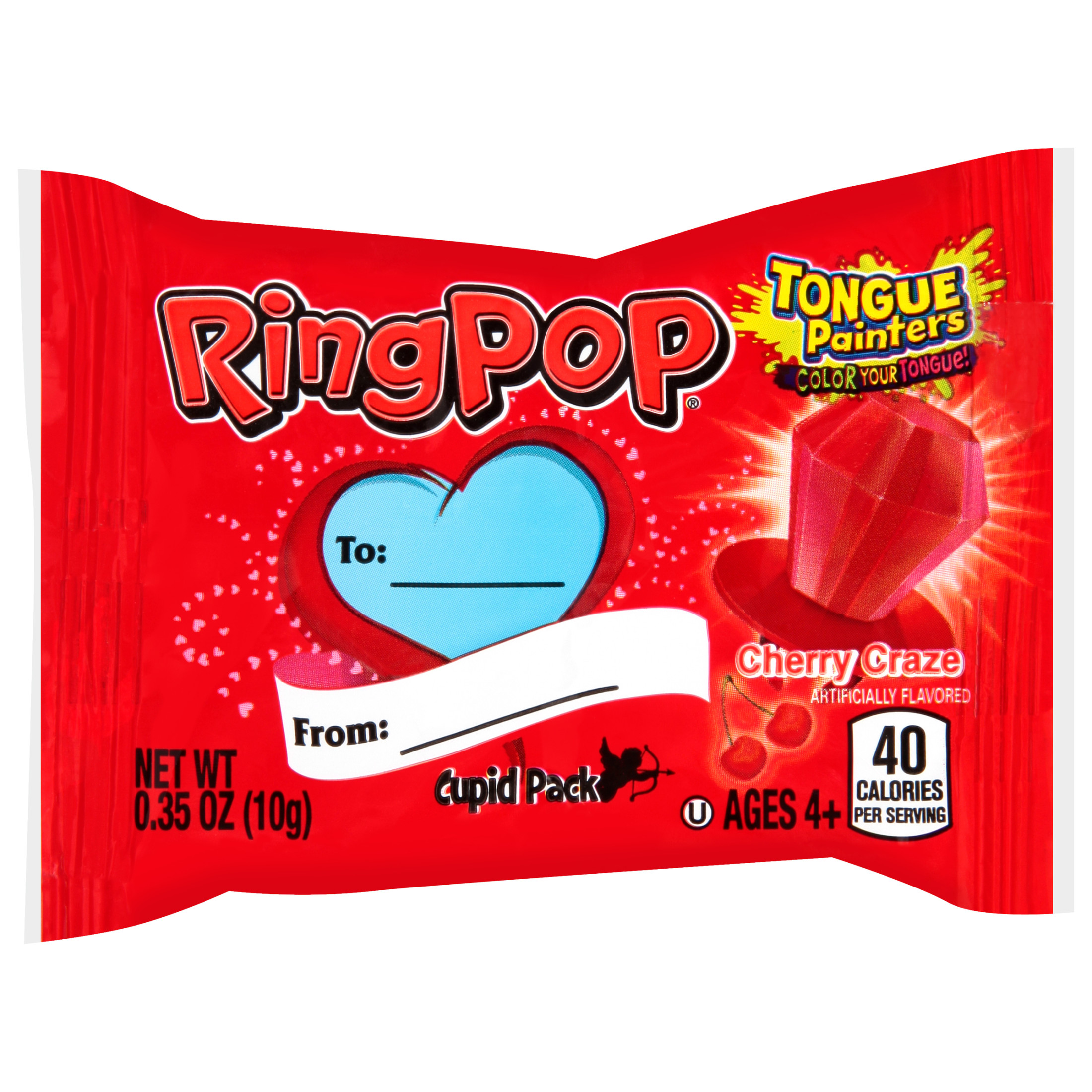 Ring Pop Valentine's Day Strawberry and Cherry Craze Lollipop Classroom Exchange Card (package), 3 Lollipops - image 4 of 8