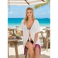 thumbnail image 5 of HAPPY BAY Women's Open Front Holiday Kimono Duster Cardigans XL-XXL Snow White_AB794, 5 of 5