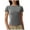 Grey, variant on Womens Clothing Short Sleeve Fitted Yoga Top Tight Running Sports Shirt For Women Gym Workout