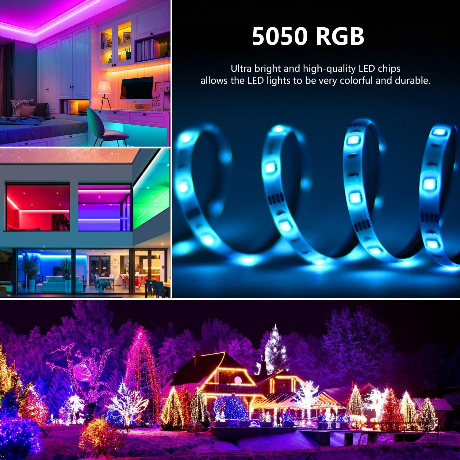 Led Strip 5m Dream Color, Tasmor Rgb+ic Smart Led Strip, Led Strip  Compatible With Alexa Google Home App Control, Self Adhesive Sync With  Music, For P
