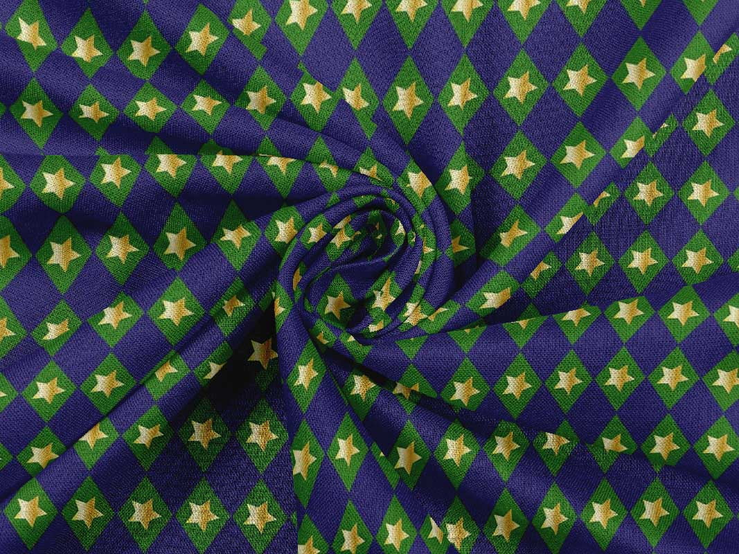 oneOone Rayon Dark Blue Fabric Christmas Quilting Supplies Print Sewing Fabric By The Yard 56 Inch Wide