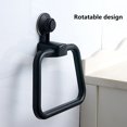 thumbnail image 3 of Towel Ring Punch Free Wall Mounted Space-saving Removable Simple Installation Good Weight Capacity ABS Hand Towel Holder with Strong Suction Base Home Supplies, 3 of 7