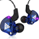 thumbnail image 1 of Audífonos In-ear Qkz Ak6 Pro Auricular Gamer Alambre 40 Khz Azul Transparente, 1 of 6
