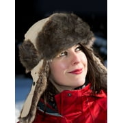 Luxtrada Women Men Winter Ushanka Russian Hat Snow Eskimo Hat with Ear Flaps for Cold Weather (Black)