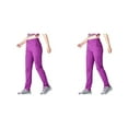thumbnail image 2 of Jumpingount Pantalones de senderismo para mujer, pantalones finos de secado rápido para verano, pantalones de chándal, ropa deportiva inferior, Púrpura METRO 2Conjunto, 2 of 6