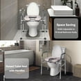 thumbnail image 6 of Raised Toilet Seat with Handles, Width and Height Adjustable Commode Chair for Toilet with Arms and Widen Seat, Up to 400lbs, Raised Toilet Seat for Seniors, Handicap, Pregnant, Fits Any Toilet, 6 of 7