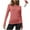Pink, variant on BLVB Long Sleeve Shirts for Women Crew Neck Stretchy Thermal Tops Lightweight Base Layer Undershirt Tees