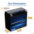 thumbnail image 5 of Chrome Battery Now Ytx20hl-bs (20hl-bs 12 Volt,18 Ah, 270 Cca) Intelligent Wireless Smartphone Connectivity AGM Battery for Personal Watercraft - Kawasaki Jet Ski 750 Js750 Sxi, Sxi Pro Years (1995 - 2002), 5 of 8