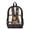 Colorful Lion Doodle, variant on Black Leopard Print Highland Cow Bookbag with Large Capacity Laptop Backpack, Adjustable Straps 17 Inch Clear Backpack for Camping Travel